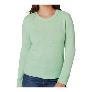 Favorite Daughter mint green 100% cashmere sweater size L NWT